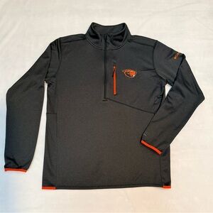 Columbia Men's Large Dark Gray and Orange Quarter-Zip Jacket